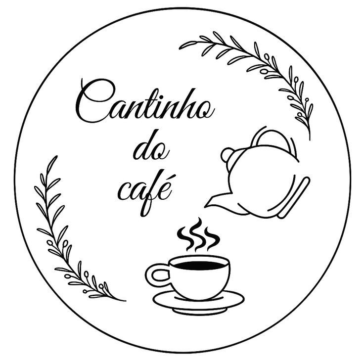 Risco de bordado Cantinho do Café